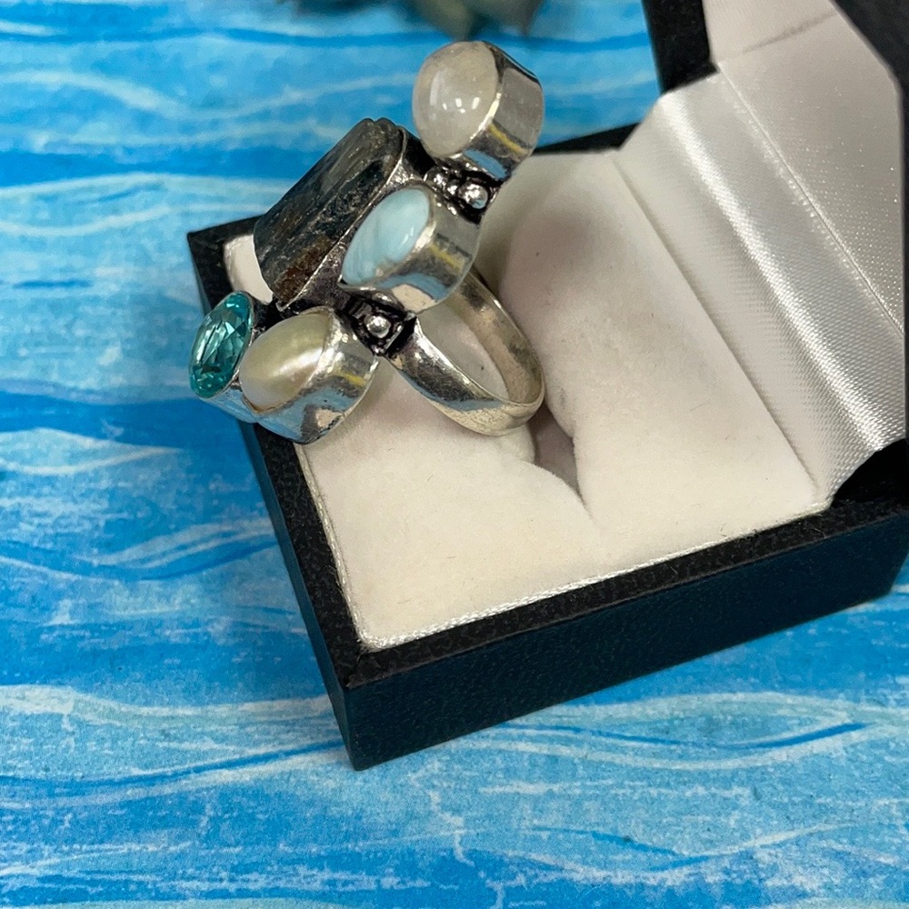 Multi Gem Ring - image 5